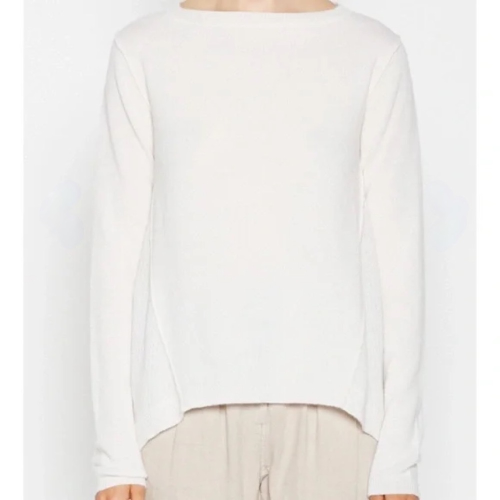 Brochu Walker Casis Cream Cashmere Knit Sweater Small